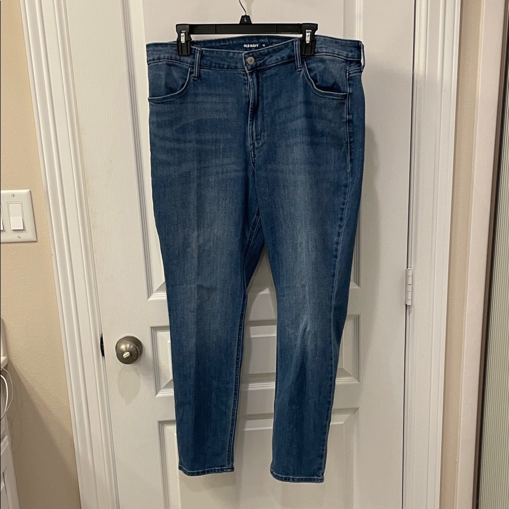 Old Navy Women's Straight Leg Jeans - Dark Blue